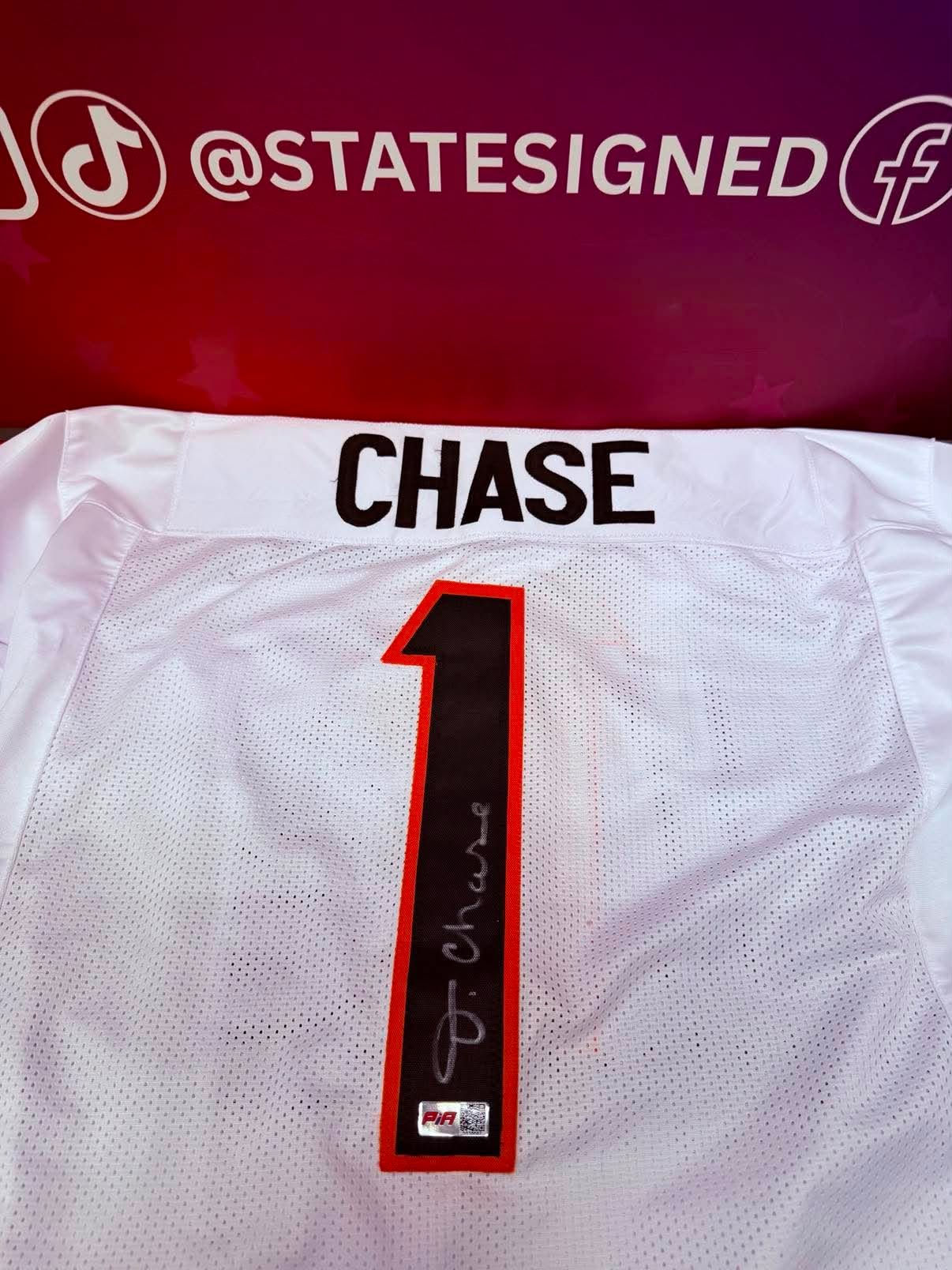 Ja'Marr Chase Cincinatti Bengals White Custom Jersey