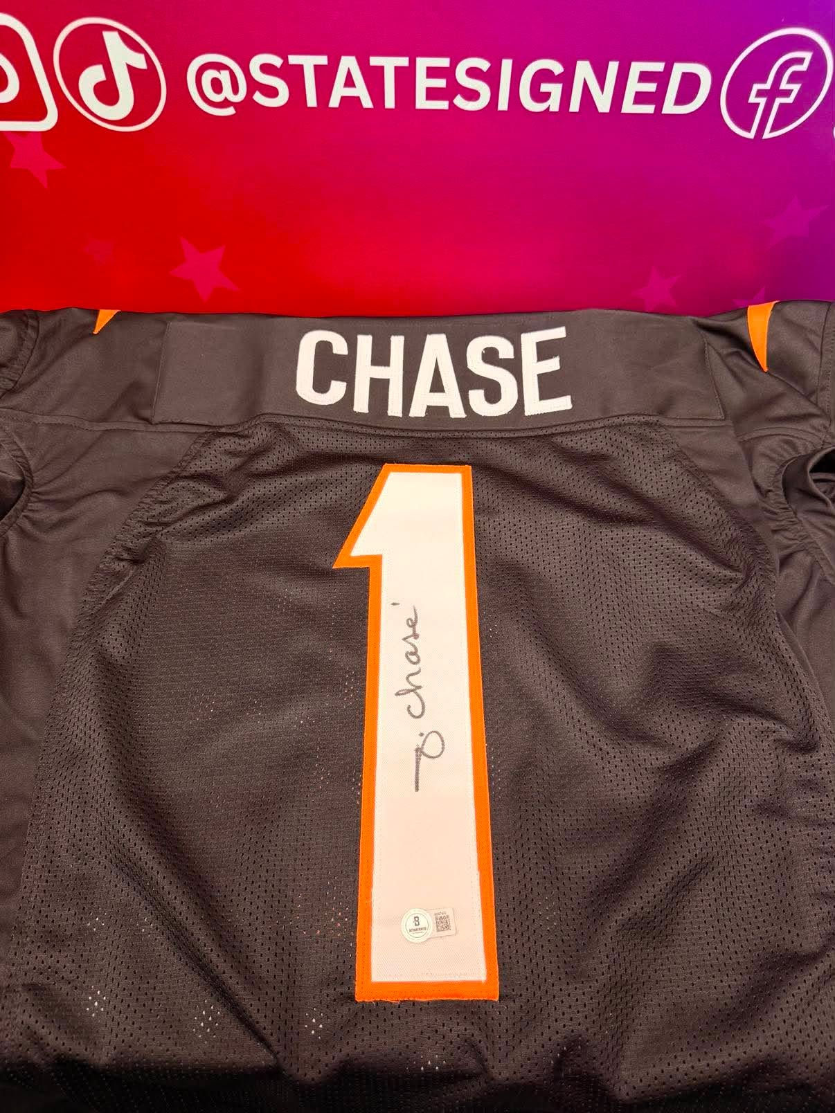 Ja'Marr Chase Cincinatti Bengals Black Custom Jersey