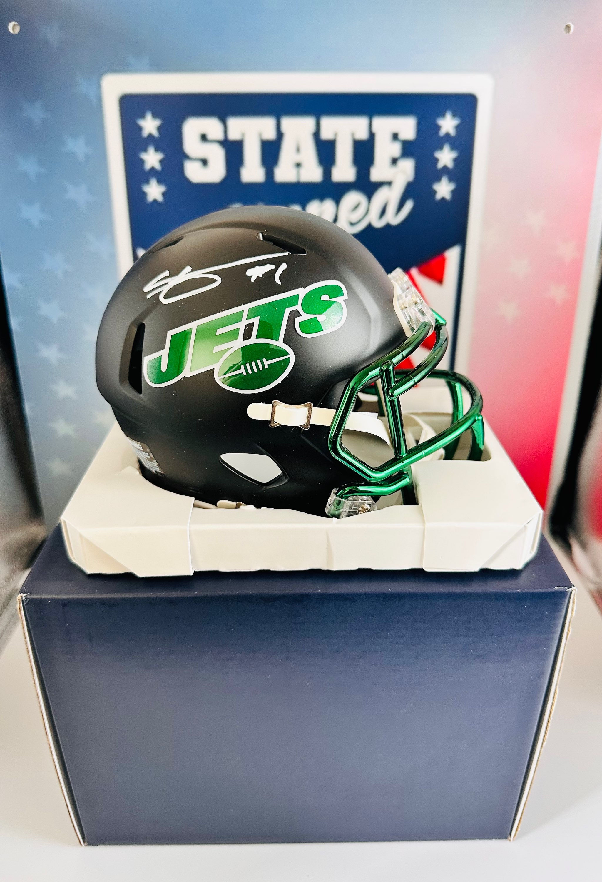 Ahmed ‘Sauce’ Gardner New York Jets On Field 2022 Alternate Mini Helmet