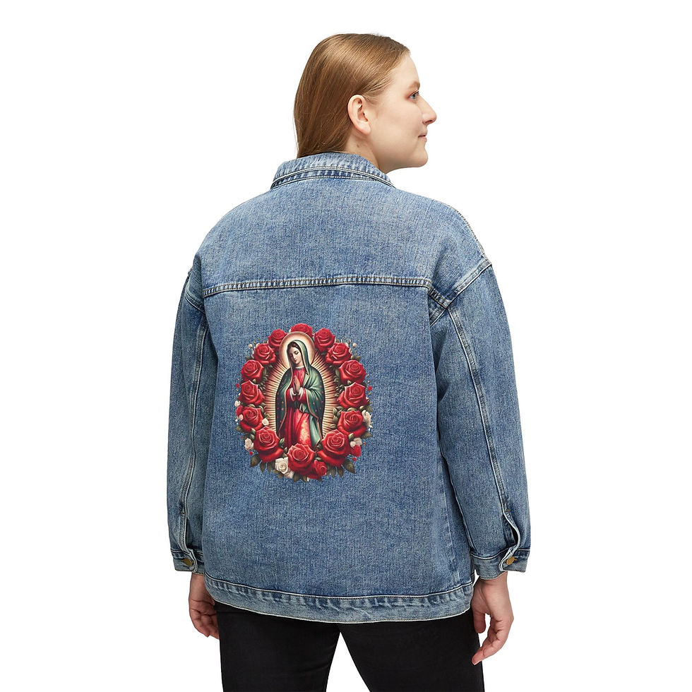 Thumbnail: Our Lady of Guadalupe Women's Denim Jacket