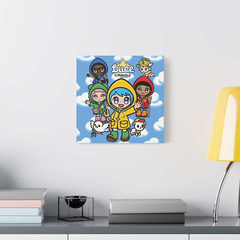 Thumbnail: Matte Canvas Luce and Friends Wall Art, Stretched, 1.25"