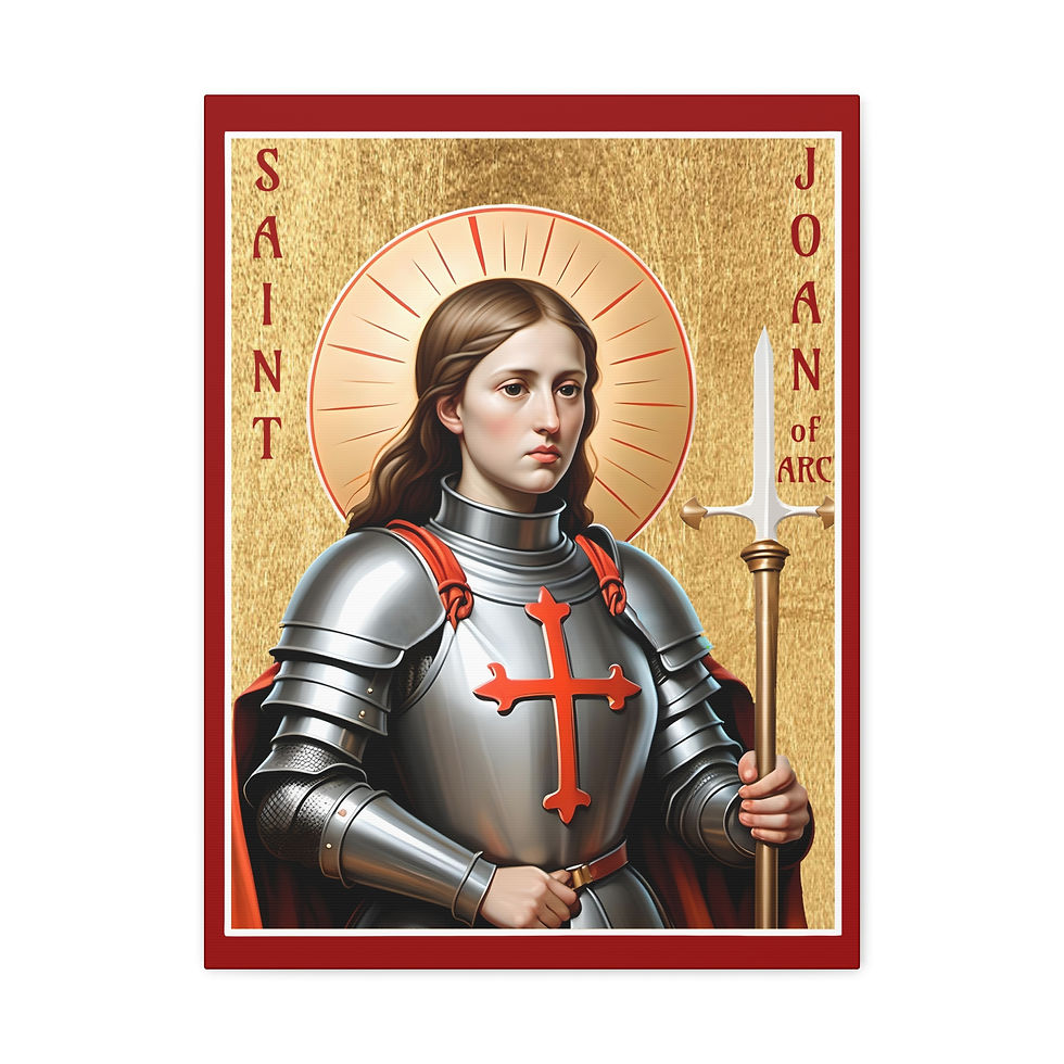 Thumbnail: Canvas SR Modern Icon, Saint Joan of Arc, with hanger, 5 sizes