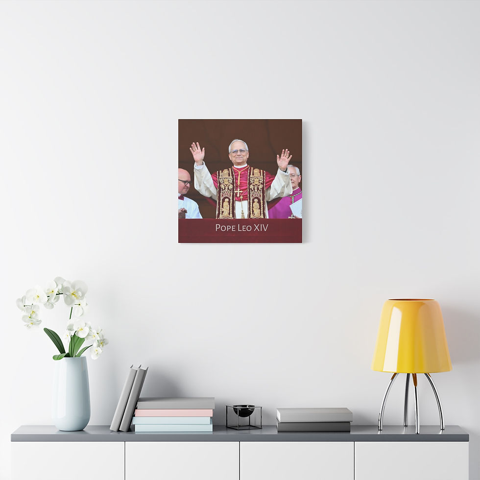 Thumbnail: Pope Leo XIV, First appearance, SR Catholic Christian Canvas Art, pine framed