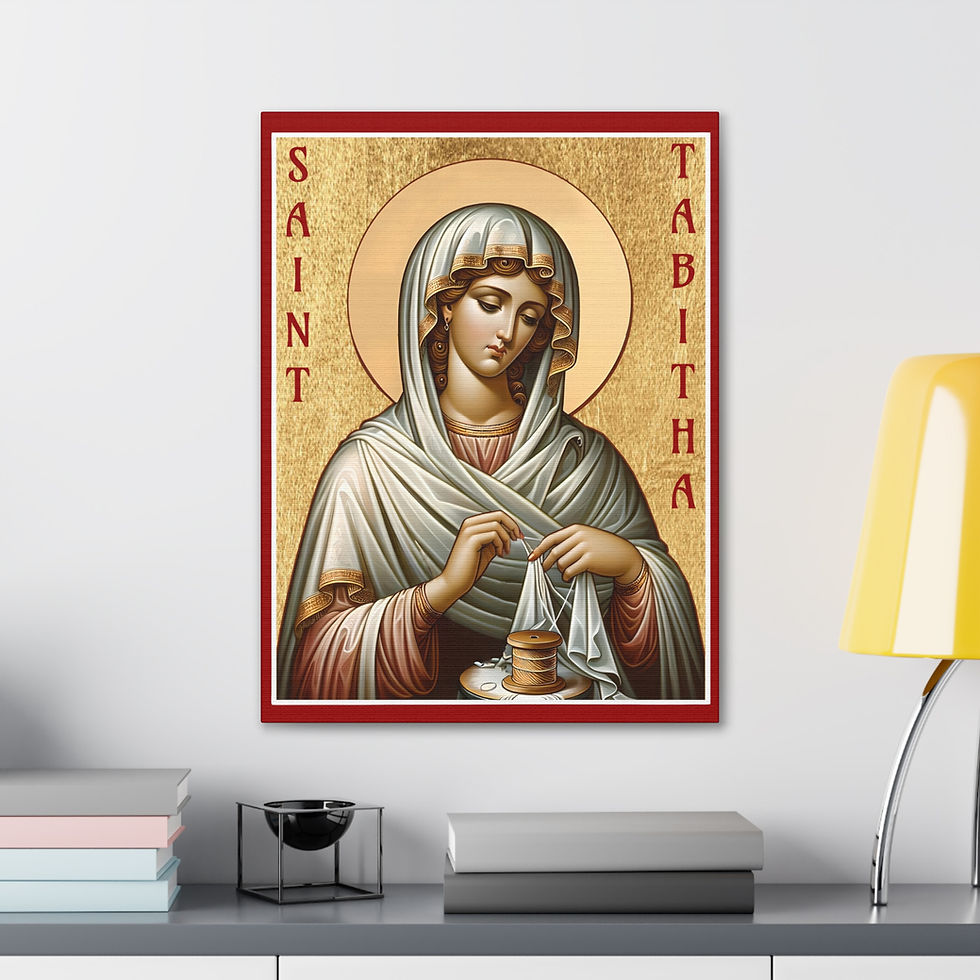 Thumbnail: Canvas SR Modern Icon Saint Tabitha with hanger, 5 sizes