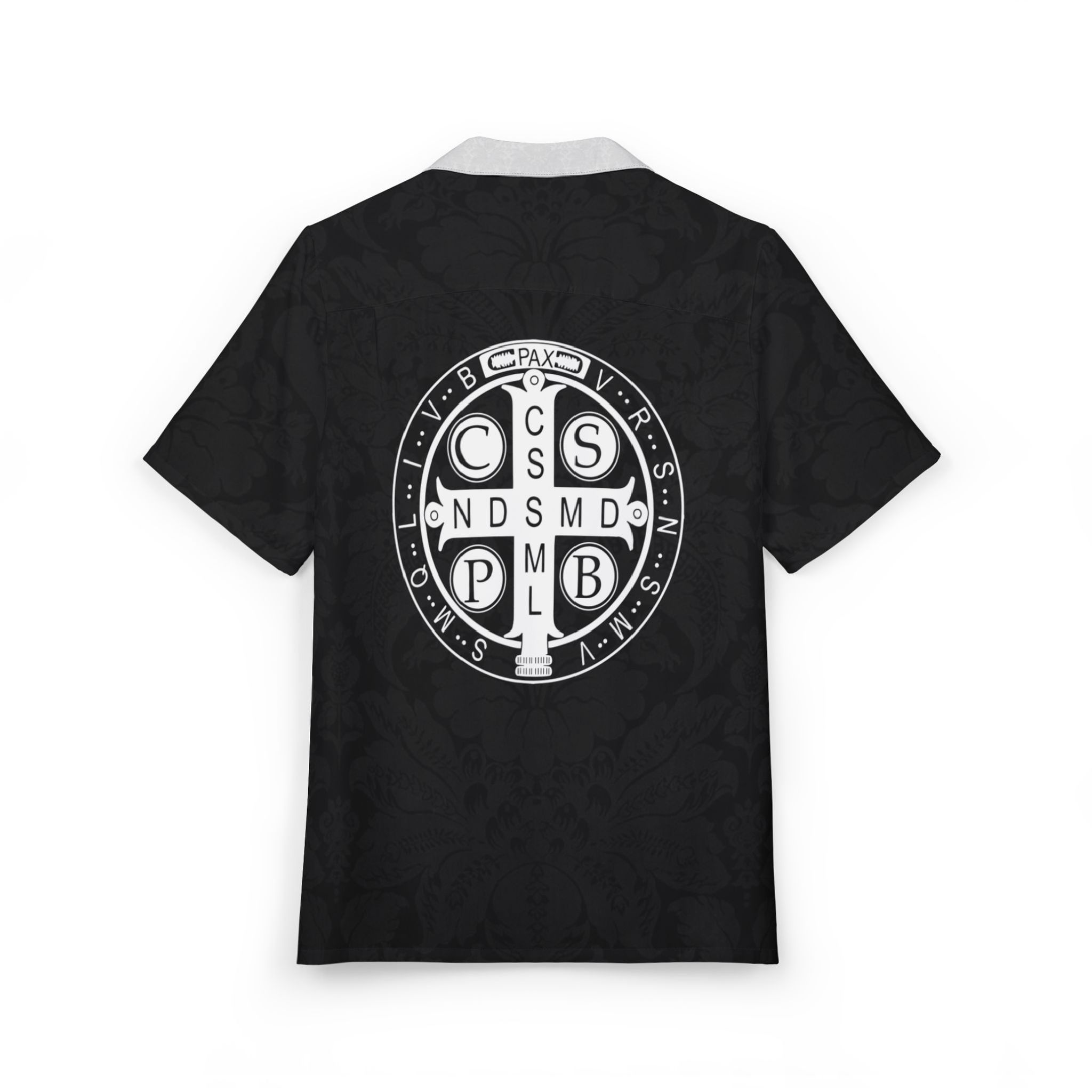 Saint Benedict, Benedictine Order, Catholic Christian Hawaiian Button-Down Shirt
