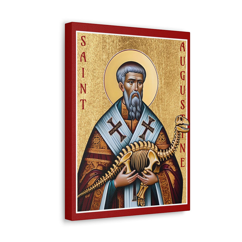 Thumbnail: Canvas SR Modern Icon Saint Augustine, with hanger, 5 sizes