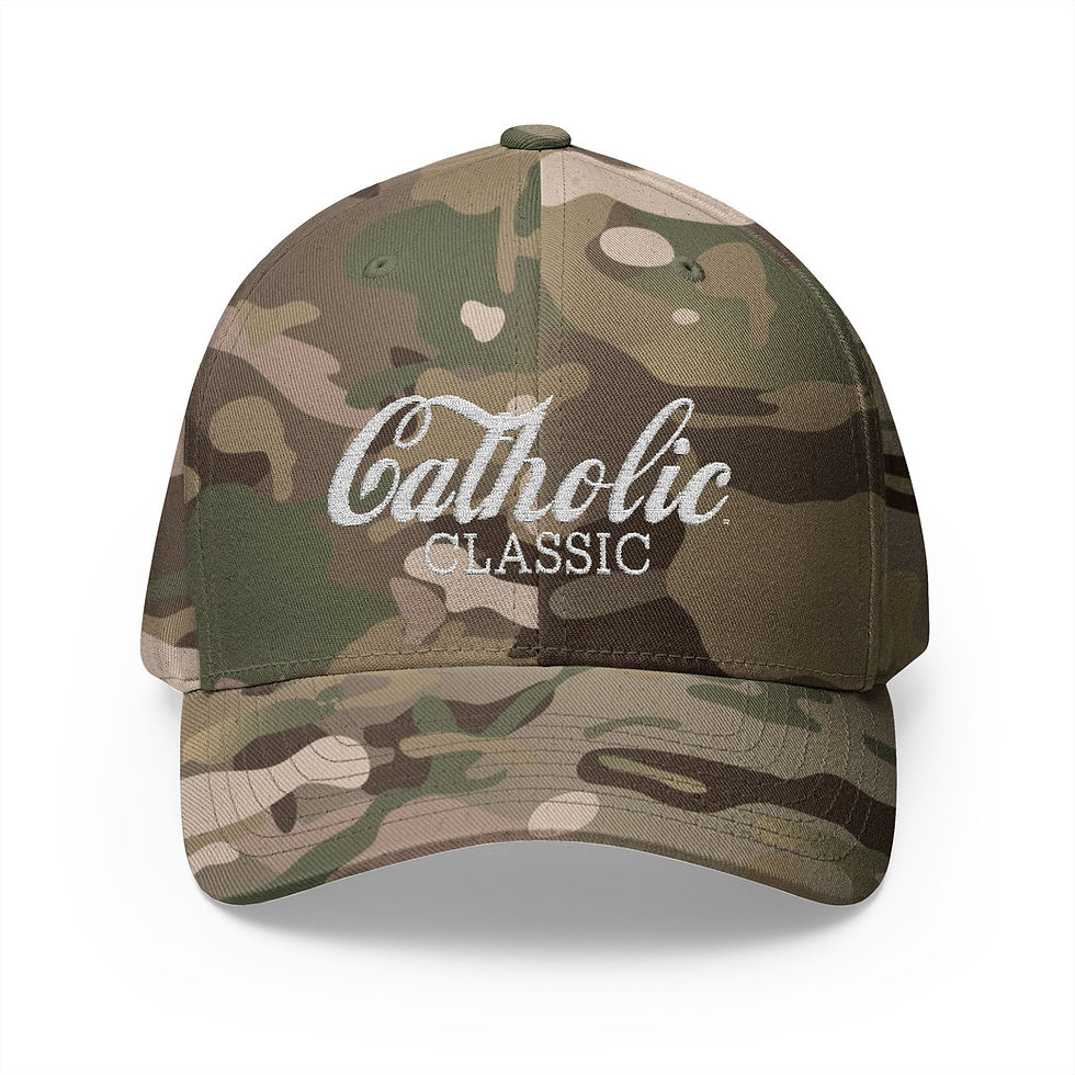 Thumbnail: Classic Catholic, Embroidered, Flex Fit, SR Traditional Christian Religious Hat