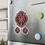 Thumbnail: Red Leather and Rivet Patch design Chi Rho, Catholic Christian 3 sticker sheets