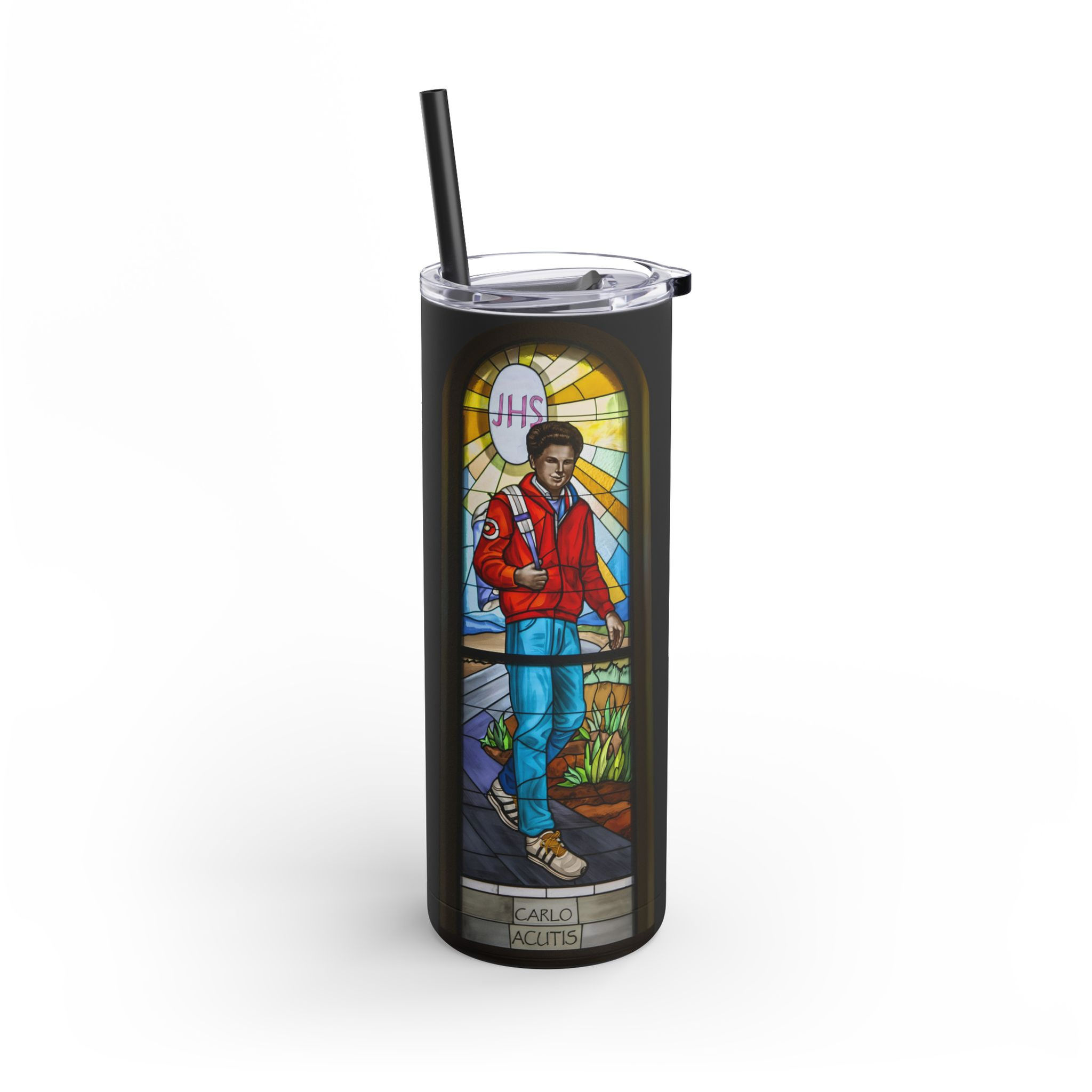 Blessed Carlo Acutis SR Skinny Matte Tumbler, 20oz