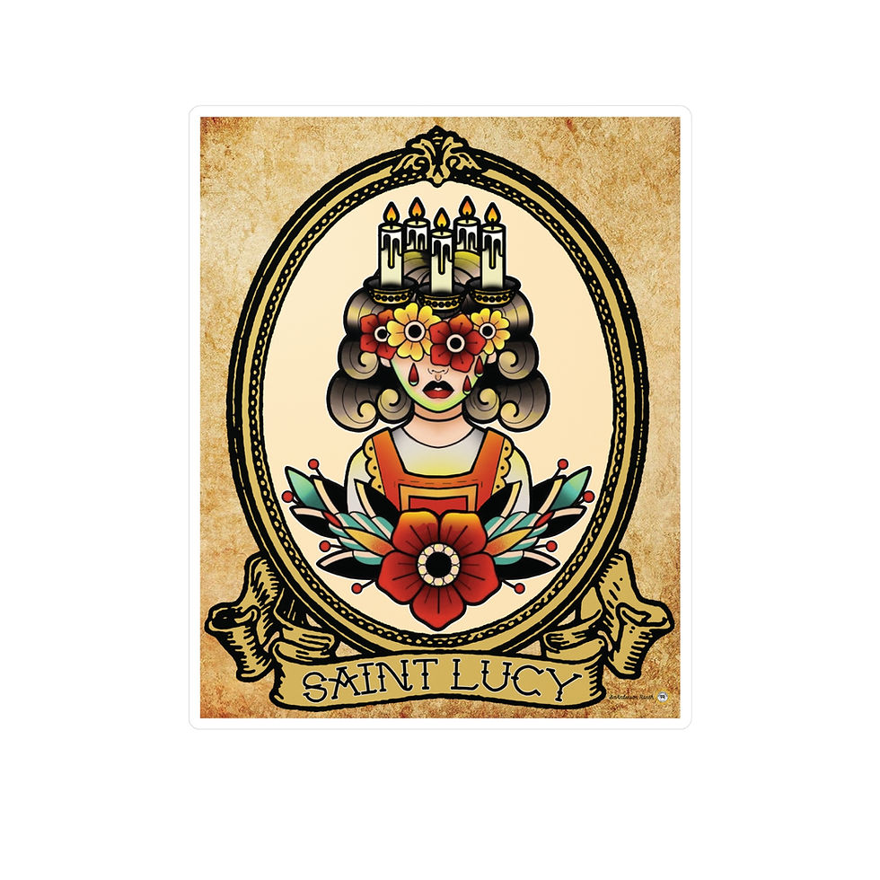 Thumbnail: Neo-Trad St Lucy SR Kiss-Cut Vinyl Decal sticker