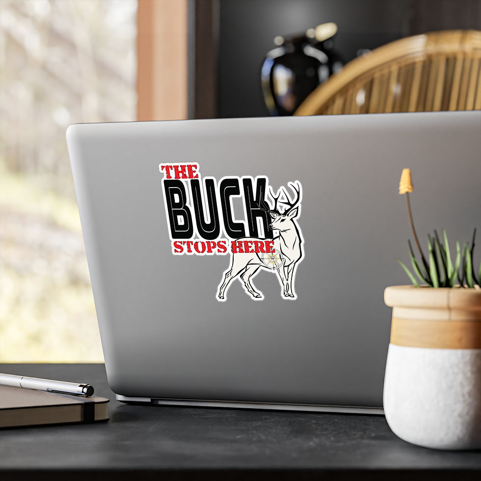 Thumbnail: The Buck Stops Here SR Kiss-Cut Vinyl Decal sticker