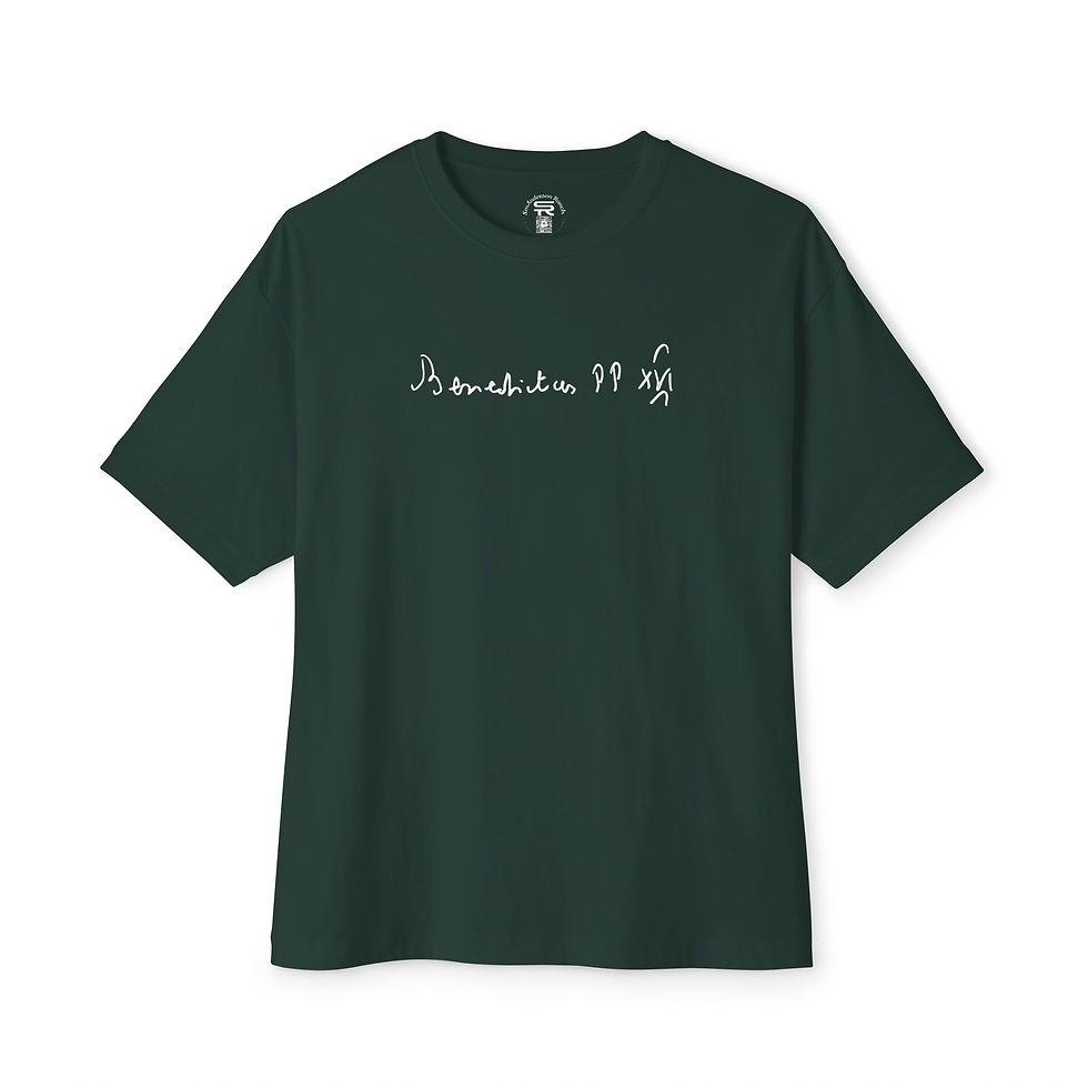 Thumbnail: Pope Benedict XVI Quote, Signature, Rosary, SR Catholic Christian Shirt