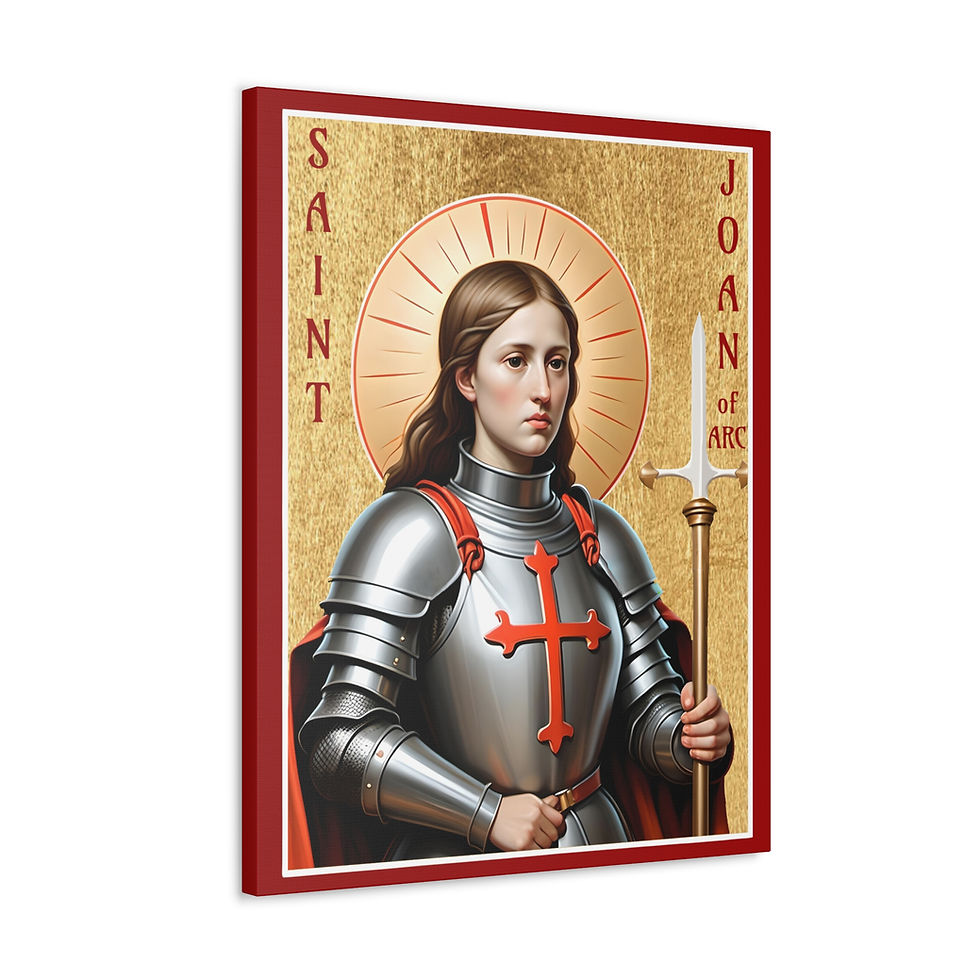 Thumbnail: Canvas SR Modern Icon, Saint Joan of Arc, with hanger, 5 sizes