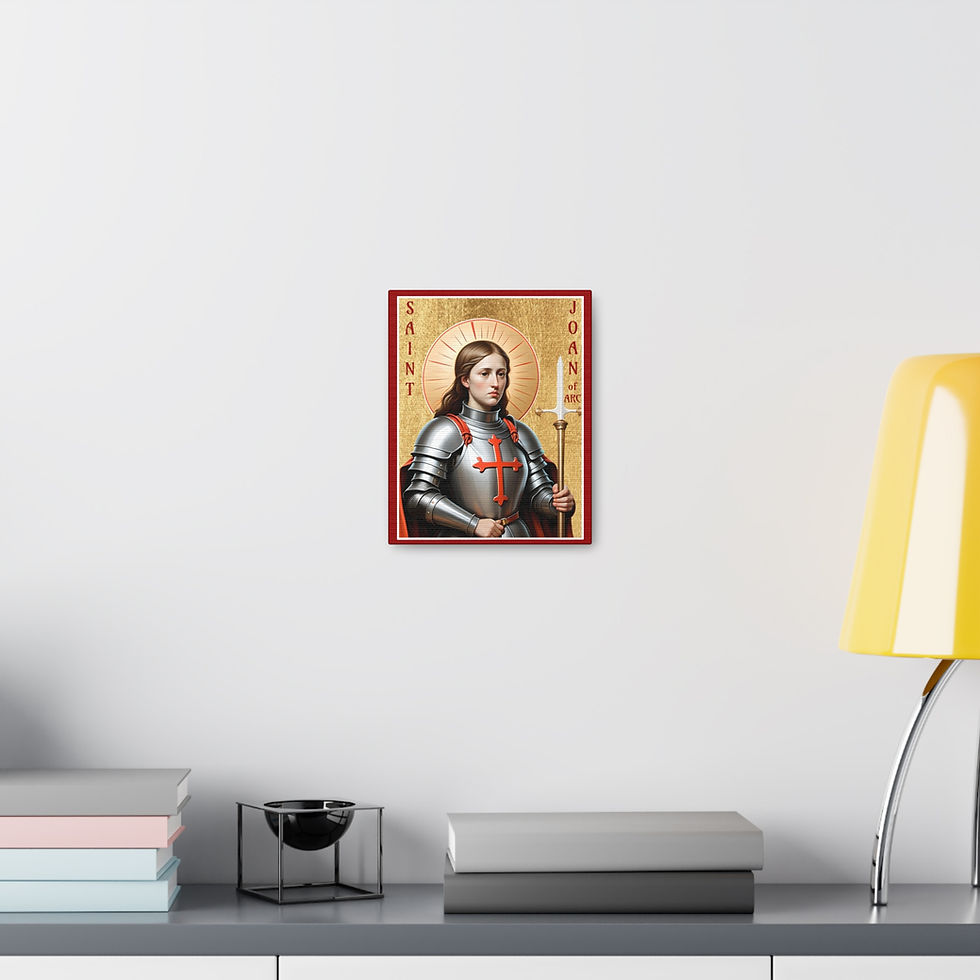 Thumbnail: Canvas SR Modern Icon, Saint Joan of Arc, with hanger, 5 sizes