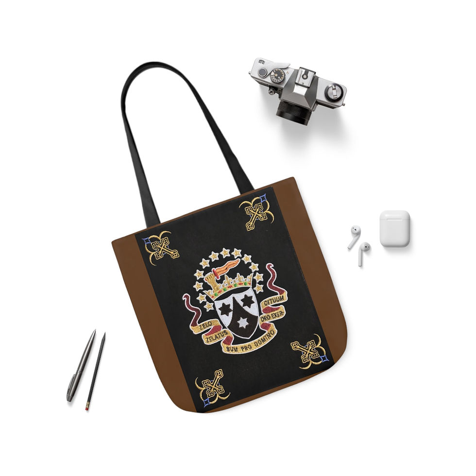 Thumbnail: Carmelite Brown Scapular Catholic Christian Canvas Tote Bag, 3 sizes