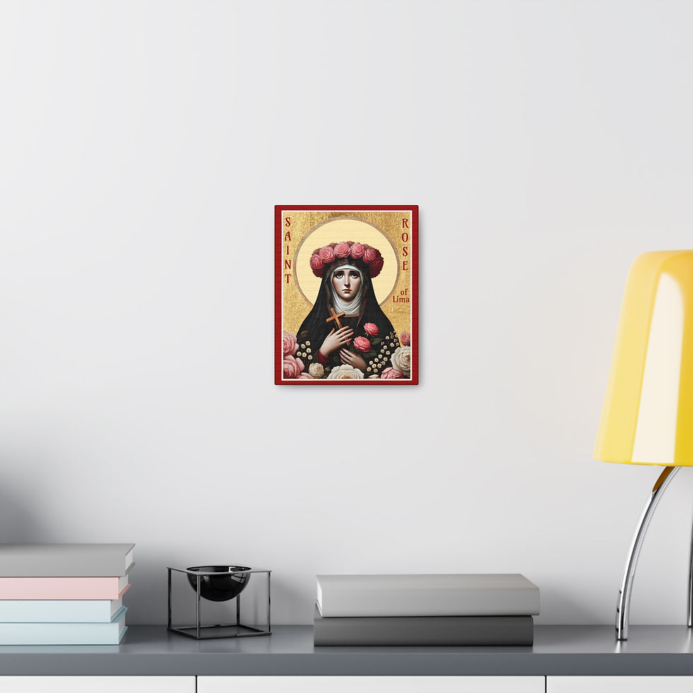 Thumbnail: Canvas SR Modern Icon Saint Rose of Lima, with hanger, 5 sizes