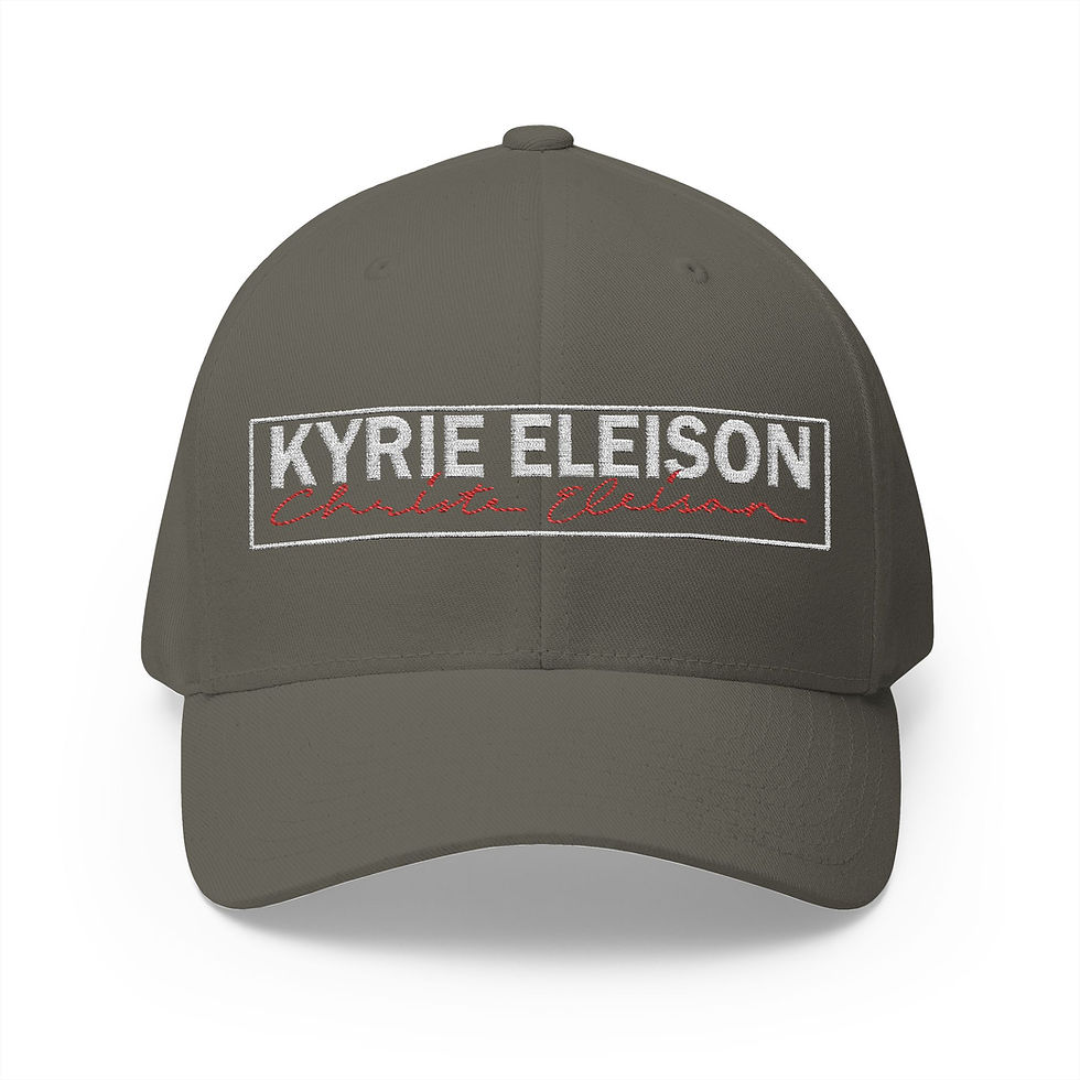Thumbnail: Kyrie Eleison Christa Eleison, SR Embroidered Signature Flex fit Catholic Hat