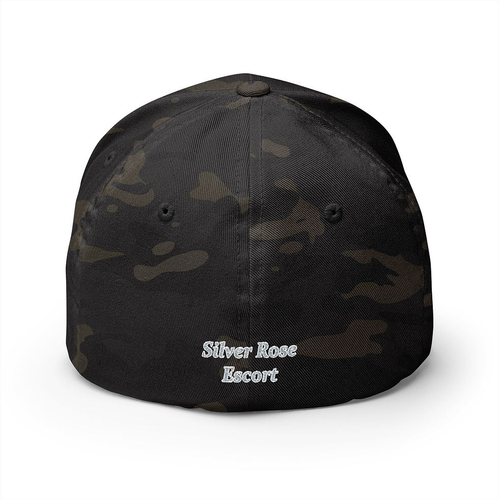 Thumbnail: Silver Rose Escort Flex Fit closed back hat