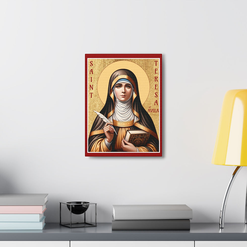 Thumbnail: Canvas SR Modern Icon, Saint Teresa of Avila Wraps, with hanger, 5 sizes