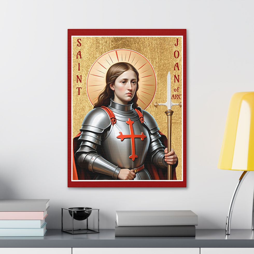 Thumbnail: Canvas SR Modern Icon, Saint Joan of Arc, with hanger, 5 sizes