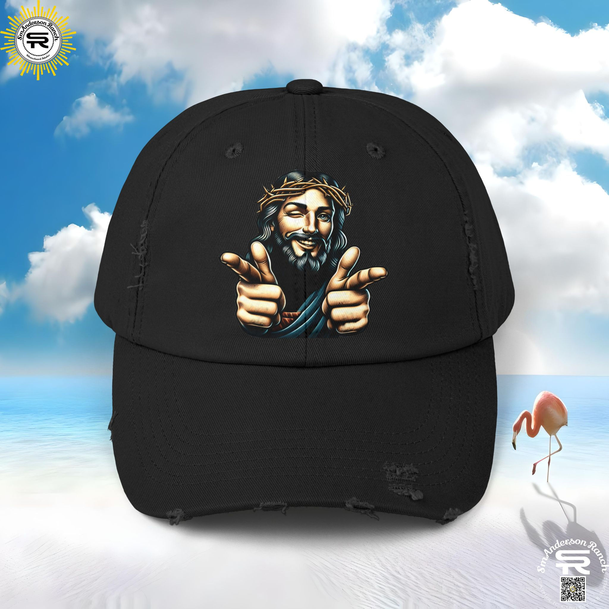 Jesus Loves you, Catholic Christian Religious Distressed Dad Hat