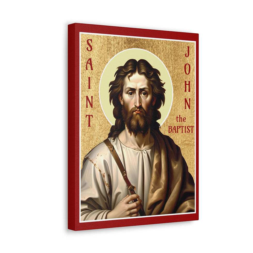 Thumbnail: Canvas SR Modern Icon, Saint John the Baptist Wrap, w/ hanger, 5 sizes