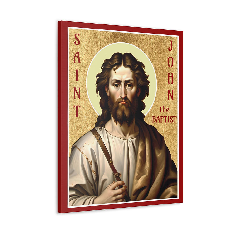 Thumbnail: Canvas SR Modern Icon, Saint John the Baptist Wrap, w/ hanger, 5 sizes