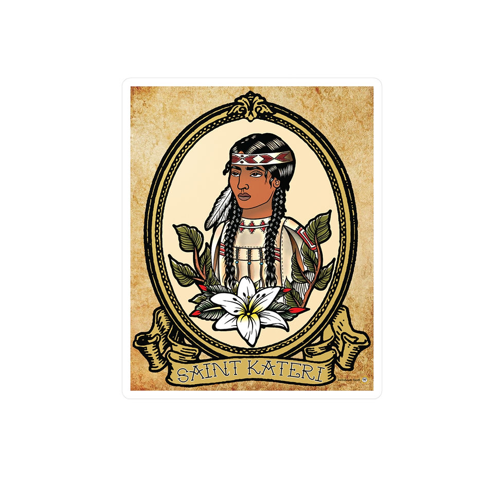 Thumbnail: Neo-Trad St Kateri SR Kiss-Cut Vinyl Decal sticker