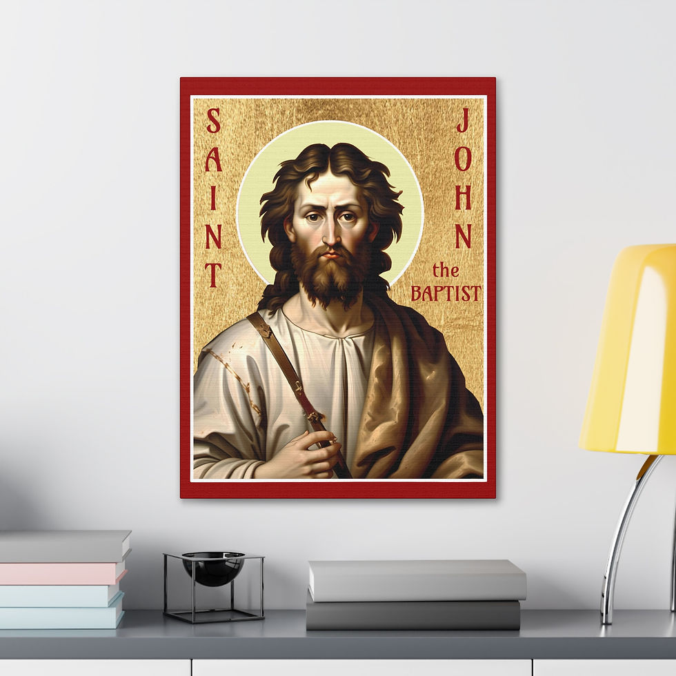 Thumbnail: Canvas SR Modern Icon, Saint John the Baptist Wrap, w/ hanger, 5 sizes