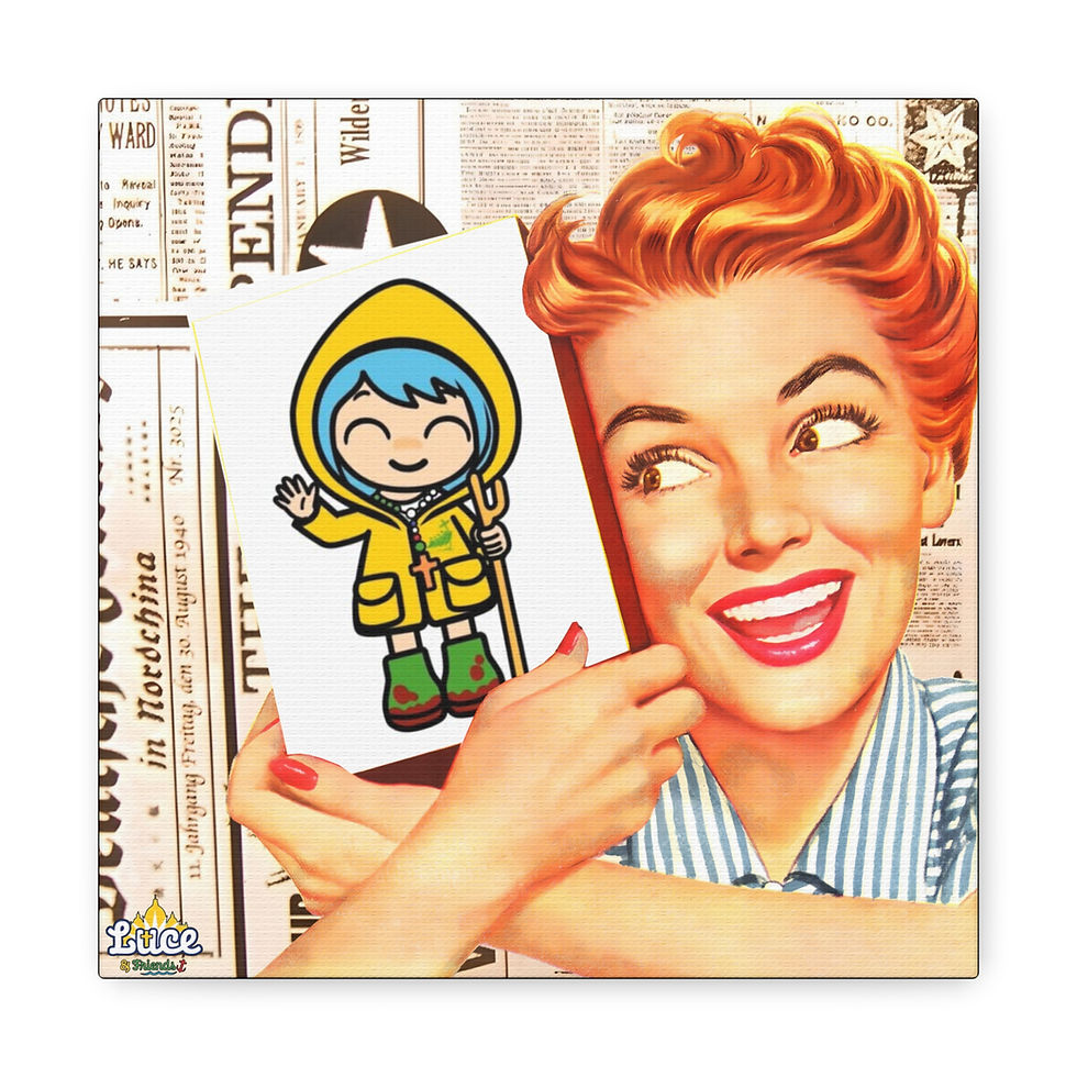 Thumbnail: Matte Canvas, Luce and Friends Vintage Ad, Wall Art