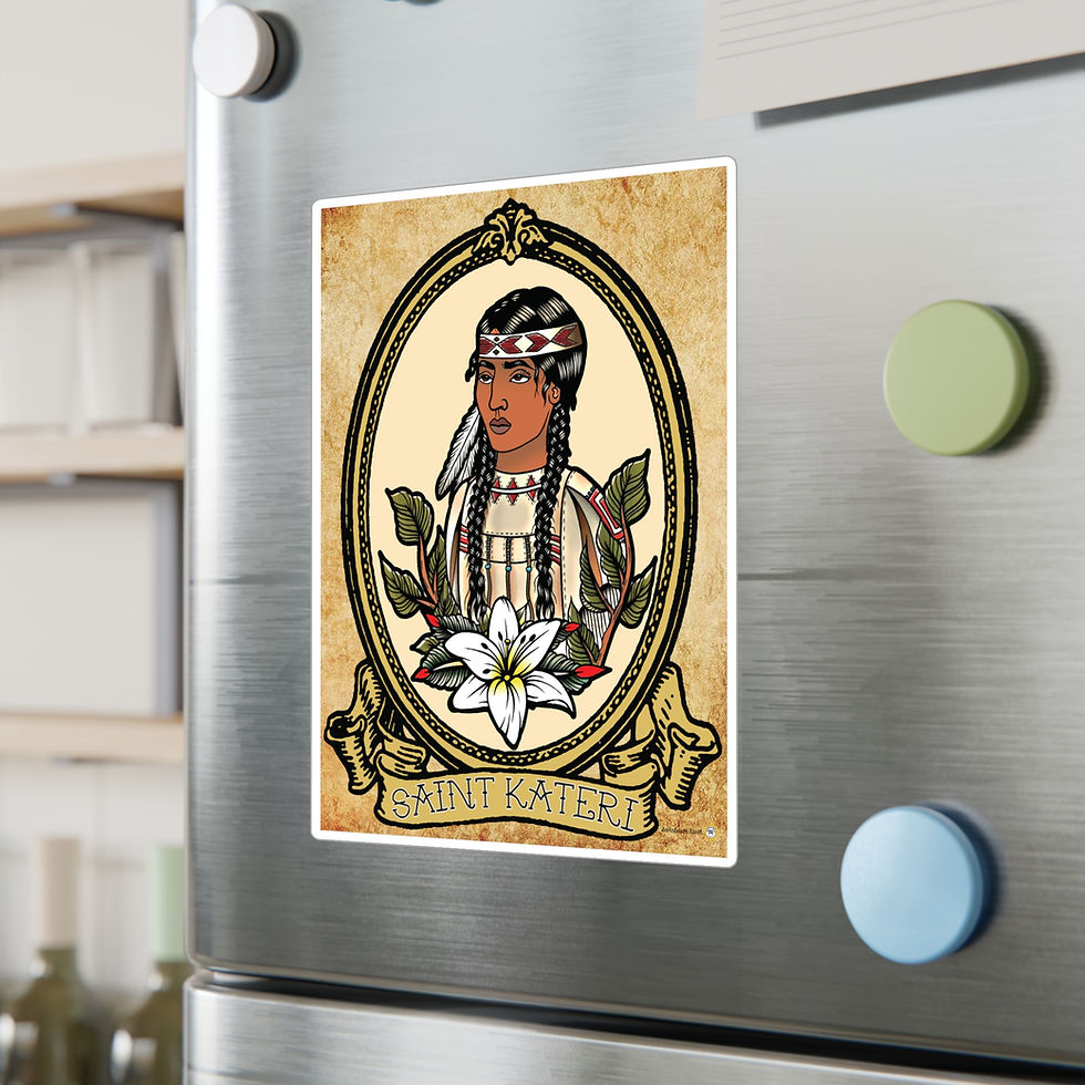 Thumbnail: Neo-Trad St Kateri SR Kiss-Cut Vinyl Decal sticker