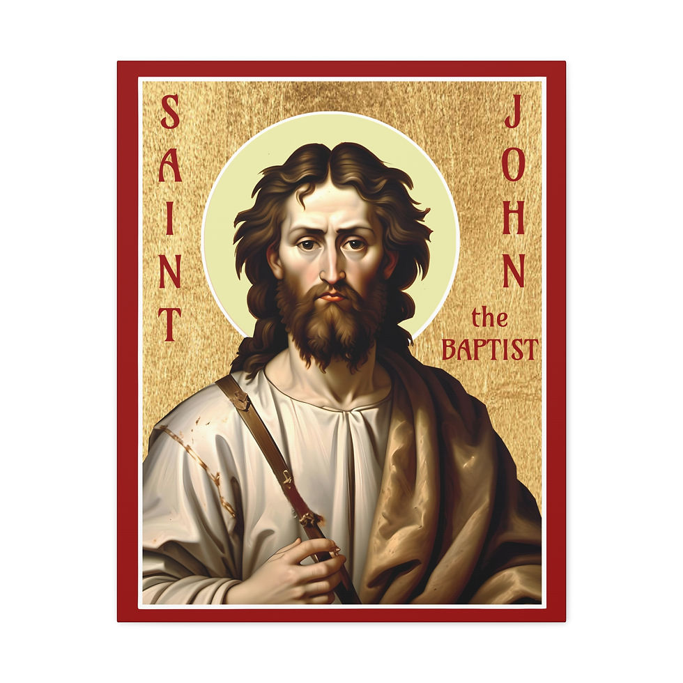 Thumbnail: Canvas SR Modern Icon, Saint John the Baptist Wrap, w/ hanger, 5 sizes
