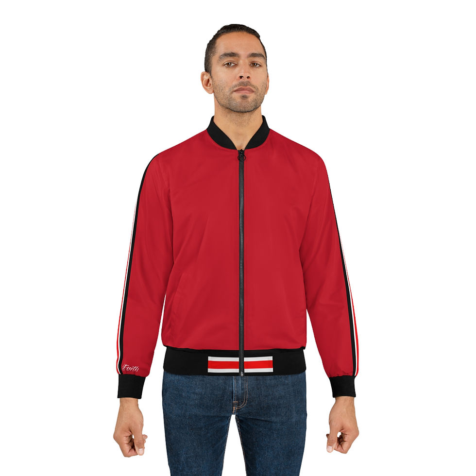 Thumbnail: Convert Catholic Tradition is All True SR Men's Racer Bomber Jacket