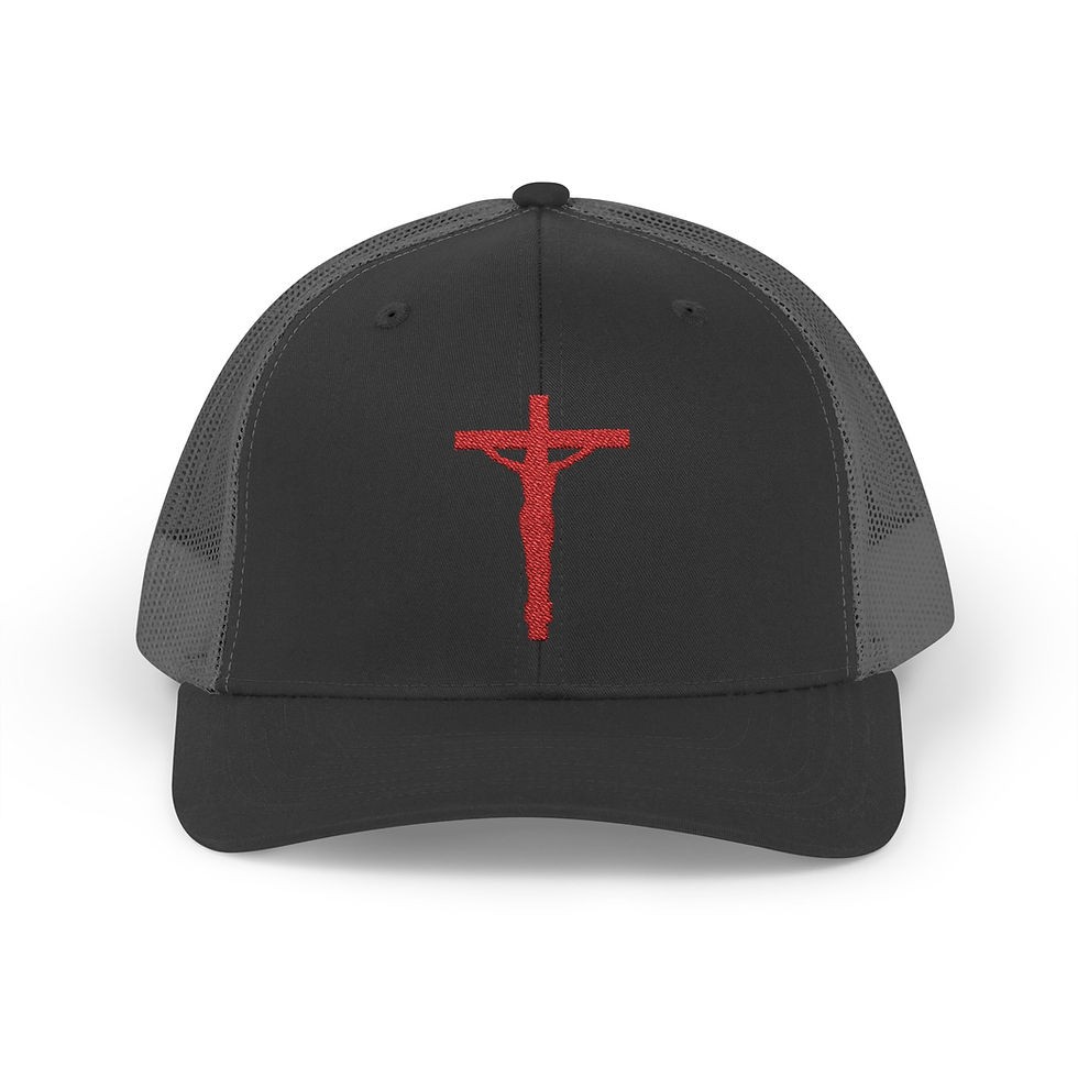 Thumbnail: Jesus Crucifix, Snap Back, Catholic Christian Religious Trucker Cap Hat