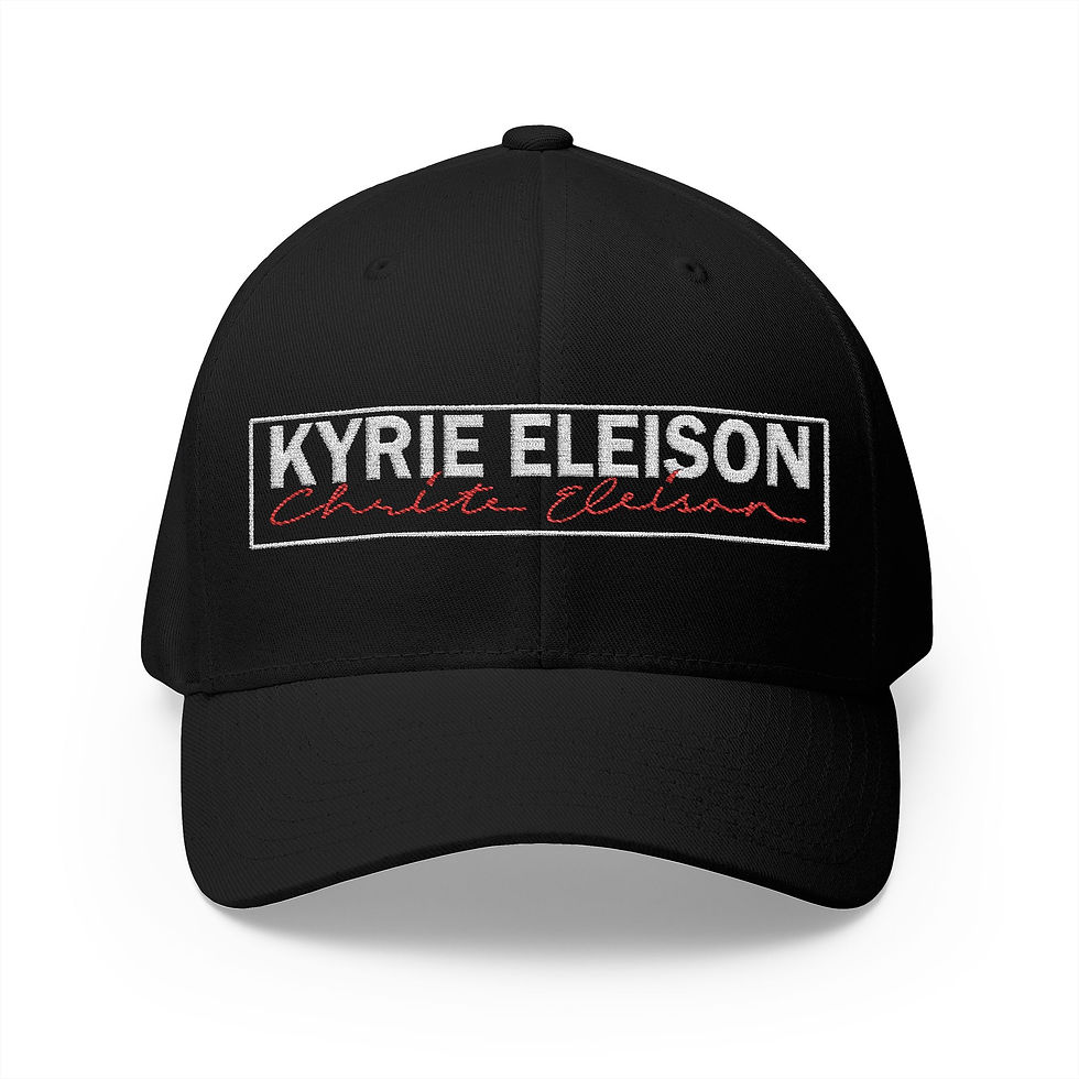 Thumbnail: Kyrie Eleison Christa Eleison, SR Embroidered Signature Flex fit Catholic Hat