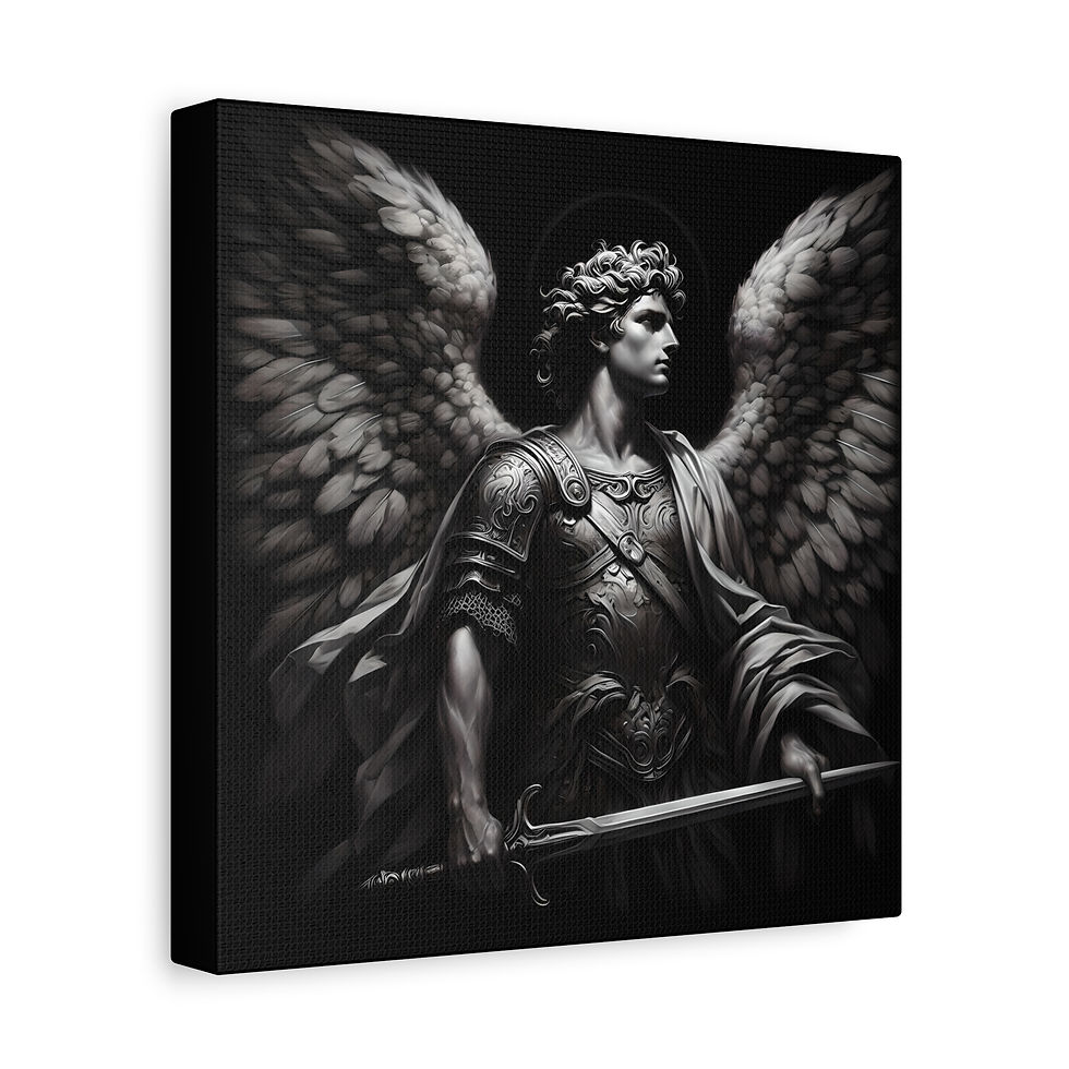 Thumbnail: Matte Canvas, St Michael, Religious Church Wall Art Stretched, 1.25"