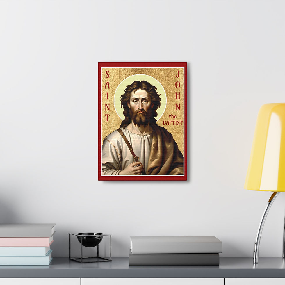 Thumbnail: Canvas SR Modern Icon, Saint John the Baptist Wrap, w/ hanger, 5 sizes