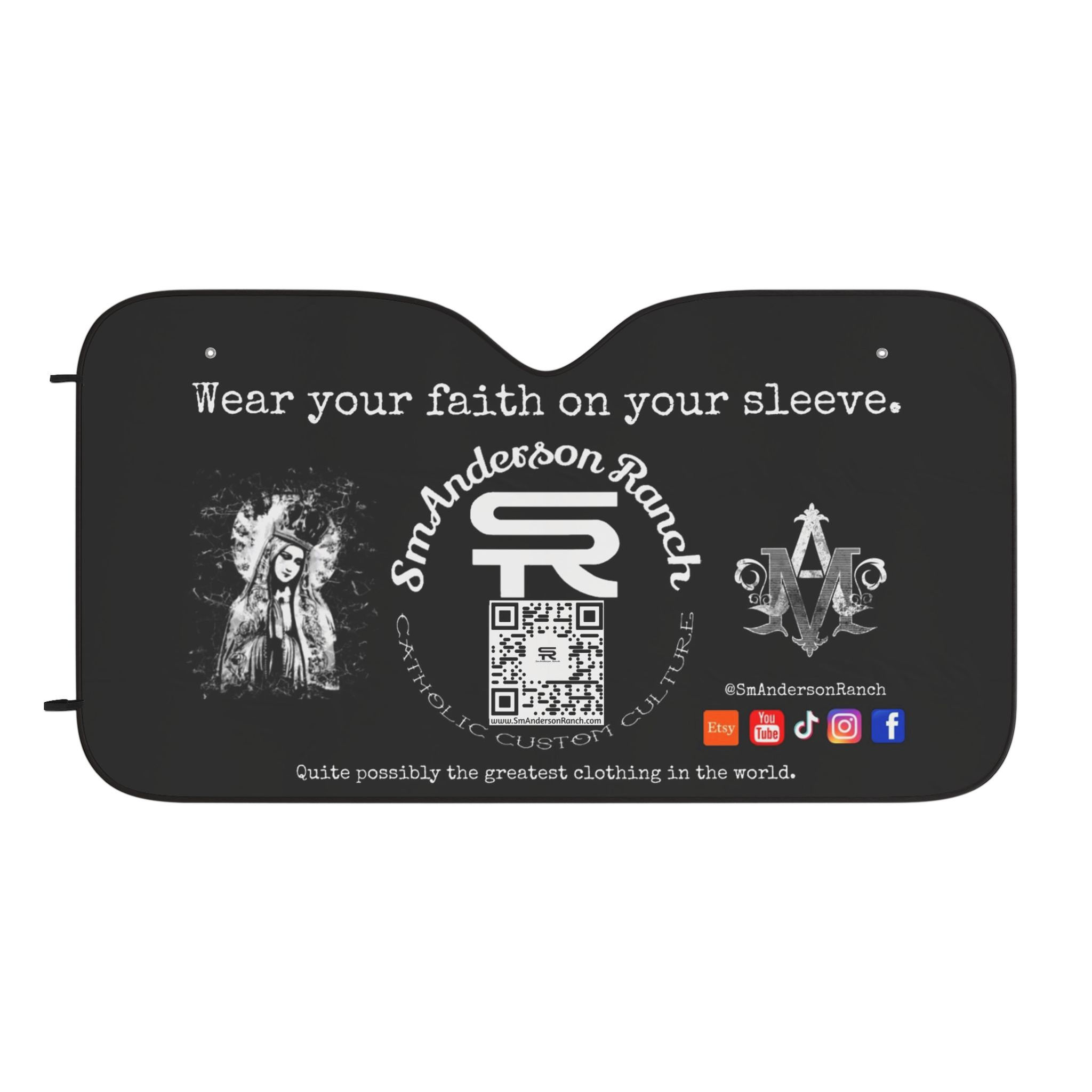 SmAnderson Ranch Catholic Custom Culture Car Sun Shade