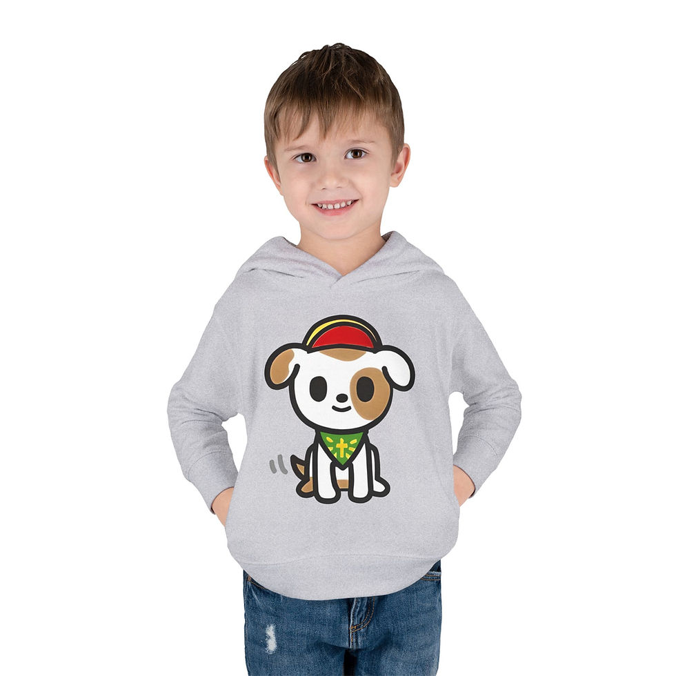 Thumbnail: Toddler Pullover Fleece, Santino, Dog Companion for Luce, Catholic Kid Hoodie