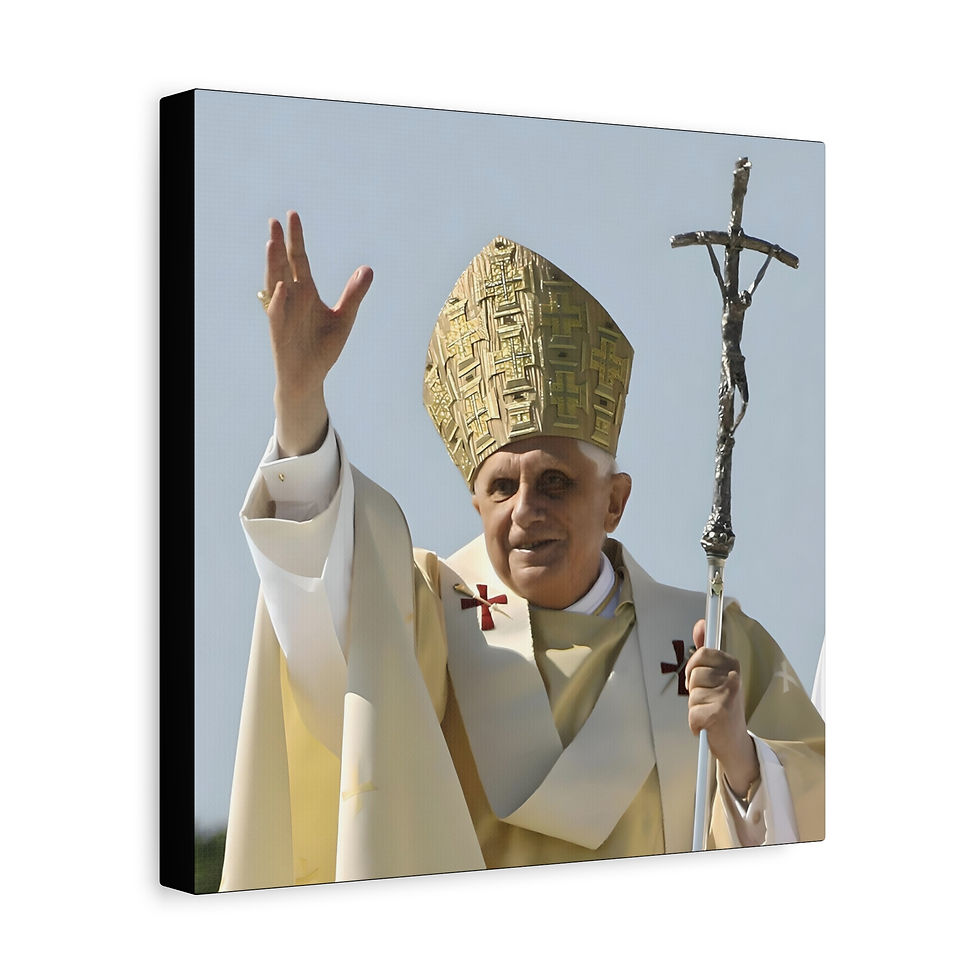 Thumbnail: Matte Canvas, Pope Benedict XVI, Religious Wall Art Stretched, 1.25"