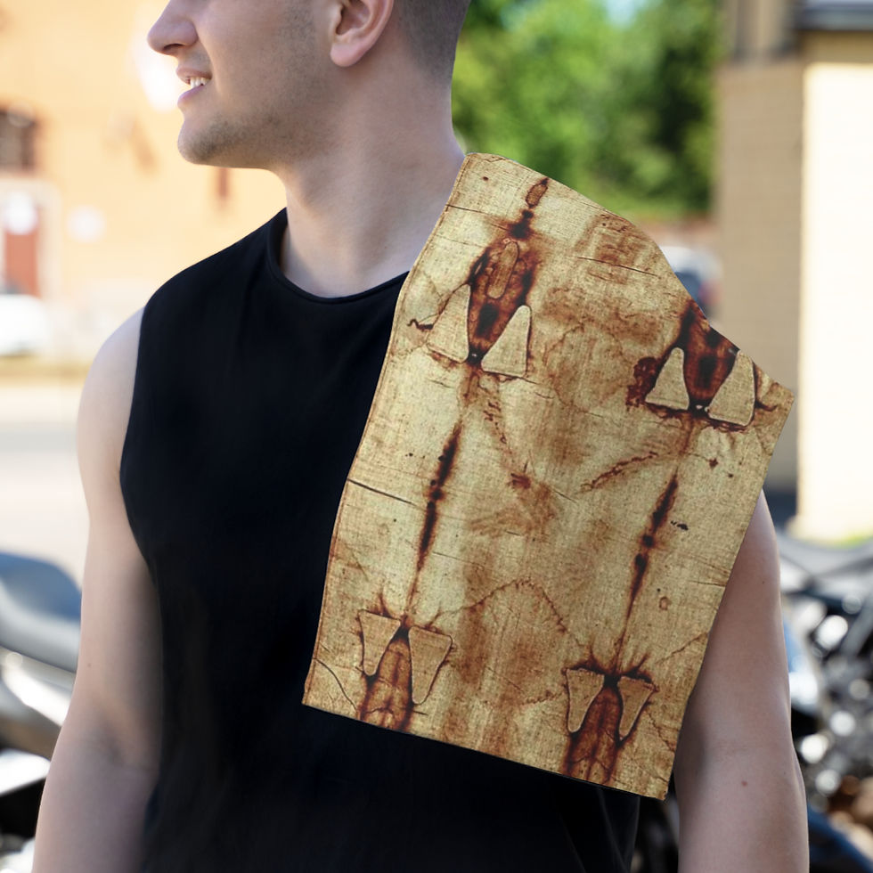 Thumbnail: Shroud of Turin gym, shop, or Rally Towel, 11x18, History Gift
