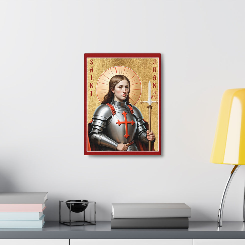 Thumbnail: Canvas SR Modern Icon, Saint Joan of Arc, with hanger, 5 sizes