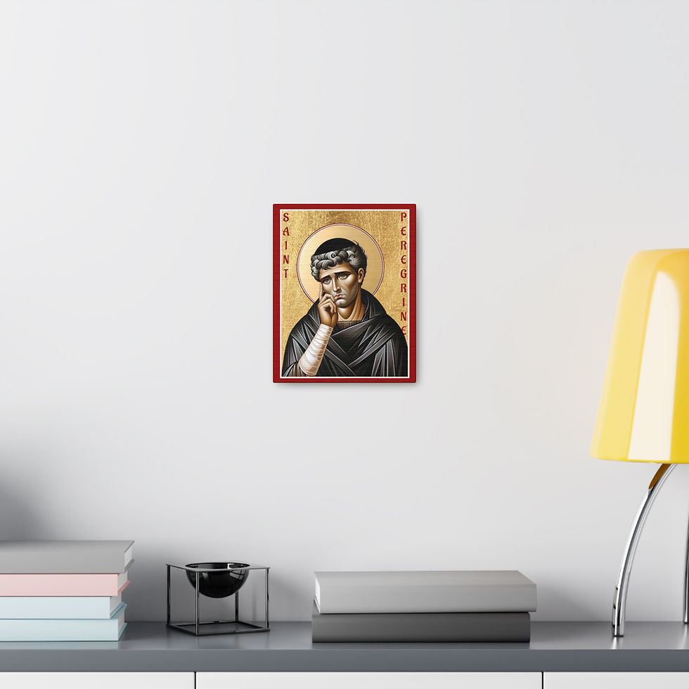 Thumbnail: Canvas SR Modern Icon Saint Peregrine with hanger, 5 sizes