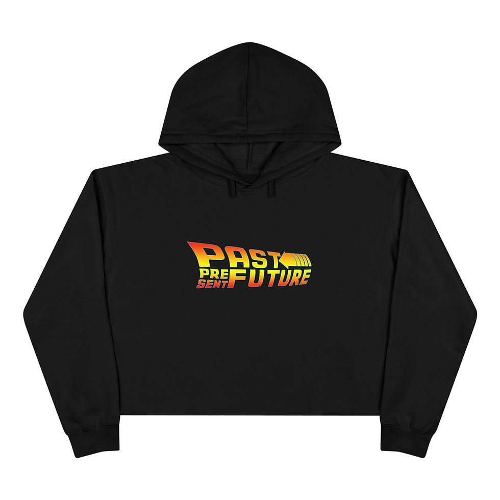 Thumbnail: Past Present Future Back to The Catechism Catholic Christian Cropped Hoodie