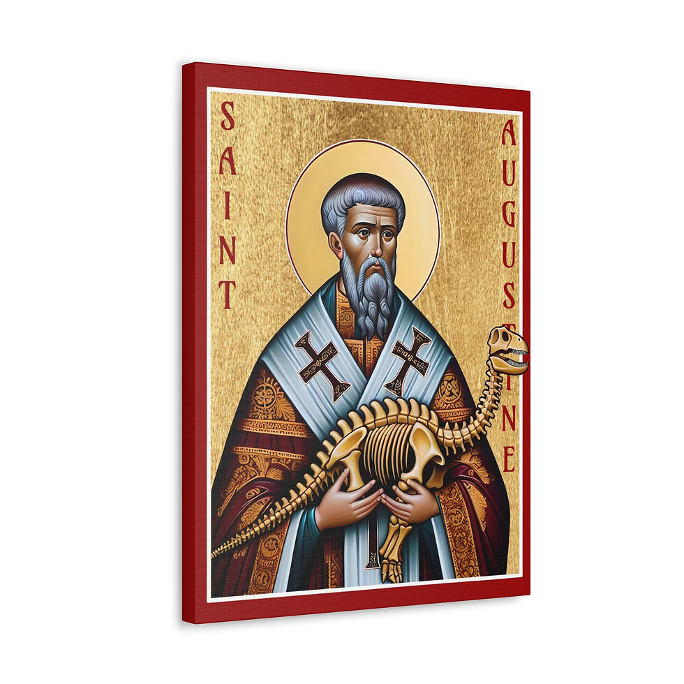 Thumbnail: Canvas SR Modern Icon Saint Augustine, with hanger, 5 sizes