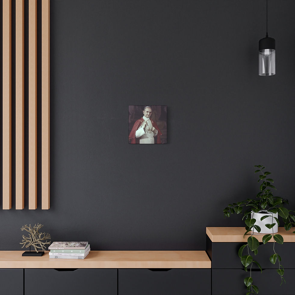 Thumbnail: Matte Canvas, Pope Paul VI Wall Art Stretched, 1.25"