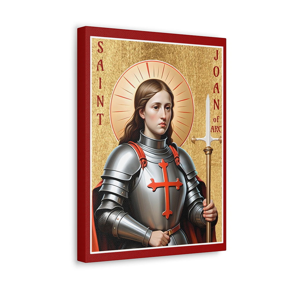 Thumbnail: Canvas SR Modern Icon, Saint Joan of Arc, with hanger, 5 sizes
