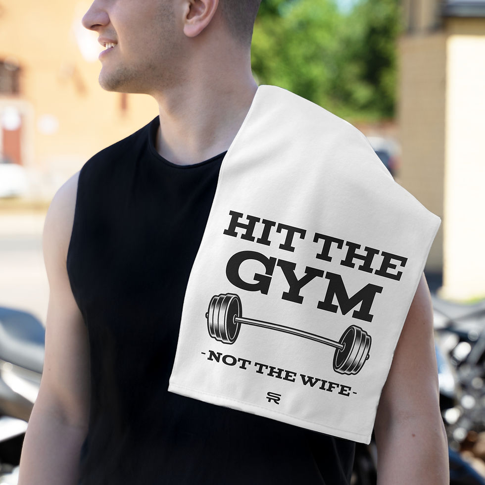 Thumbnail: Hit the Gym Not the wife SR Gym Towel / Rally Towel, 11x18