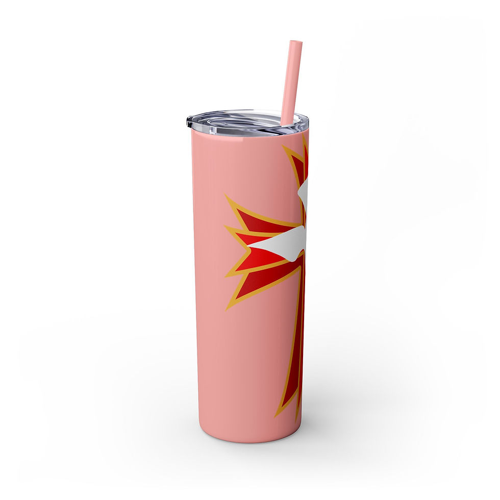 Thumbnail: Confirmation Cross and Dove SR Tumbler with Straw, 20oz