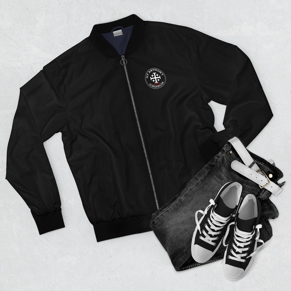 Thumbnail: Men's Saint Anthony Catholic Church, Jerusalem Cross, Christian Bomber Jacket